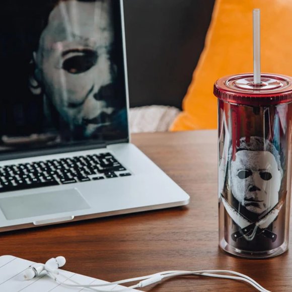 silver buffalo Other - LAST ONE!! HALLOWEEN 2 MICHAEL MYERS CARNIVAL CUP WITH LID AND STRAW